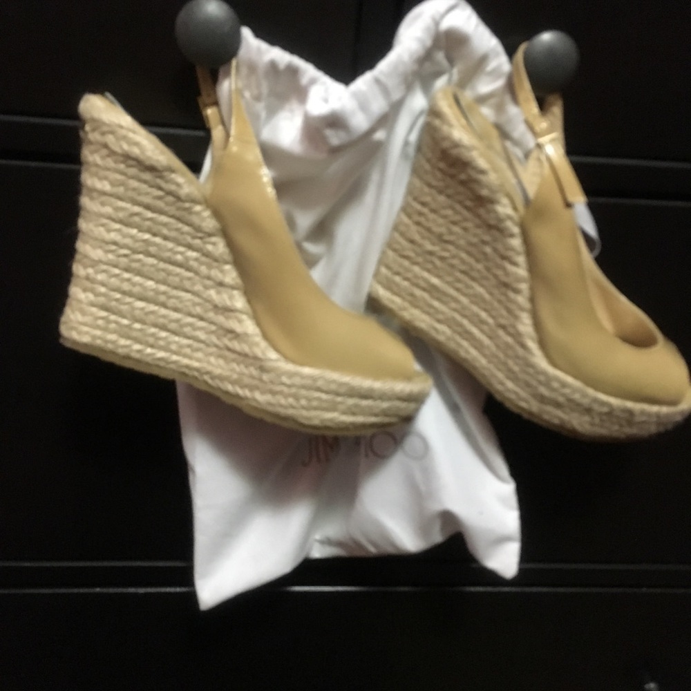 Authentic Nude wedge heel jimmy choo. New